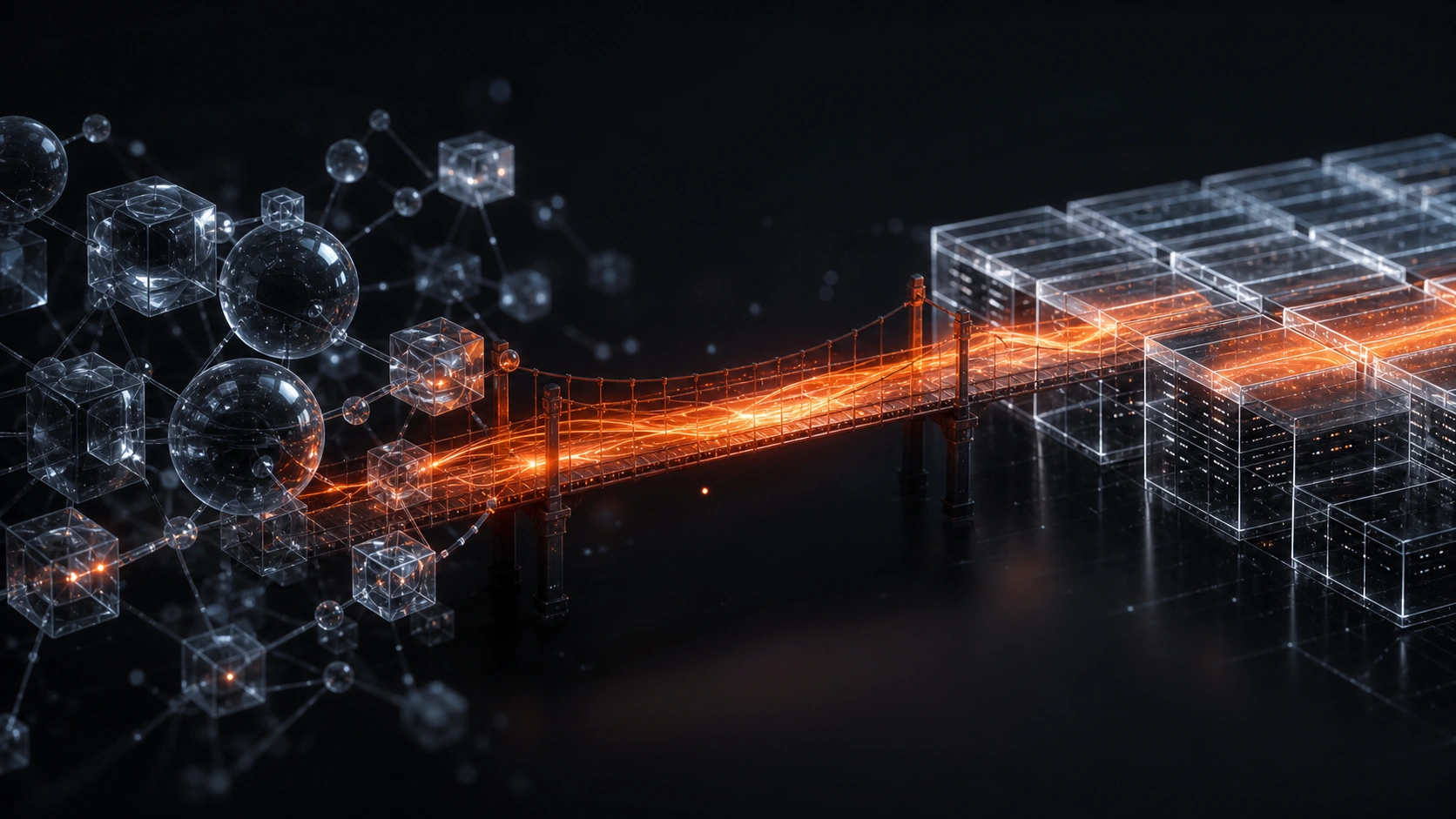 Un ponte luminoso collega il mondo a oggetti del codice al mondo delle tabelle del database